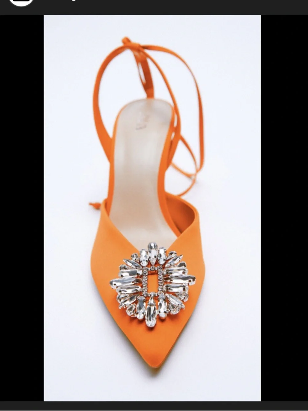 STUNNING New Zara Rhinstone Embellished Strappy Pointed Toes Heels. Sz 38/7.5/8 - Picture 2 of 16
